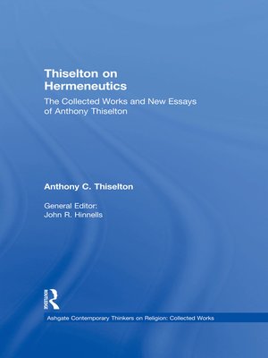cover image of Thiselton on Hermeneutics